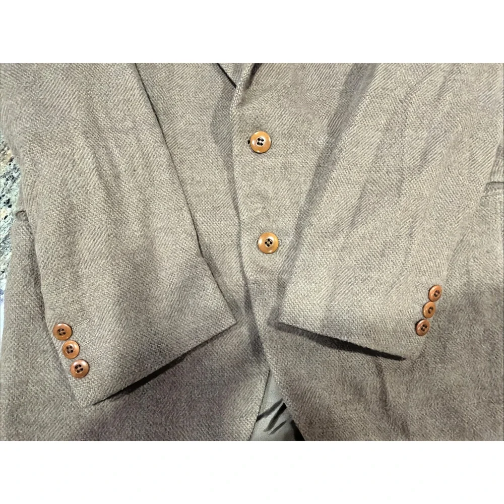 Vintage Yves Saint Laurent Brown Blazer Men 40 42 Made France YSL